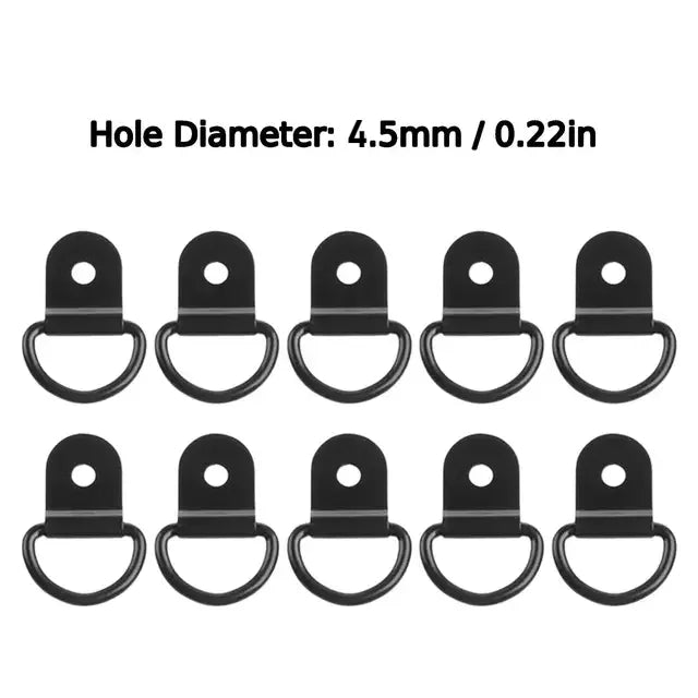 D-Ring Tie Down Anchors Stainless Steel Lashing Hooks 10-Pack Tie Down Anchor Qme 4.5mm 10PCS