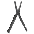 Folding Stainless Steel Multitool Scissors for Fishing & Camping Folding Multitool Scissors Qme Black