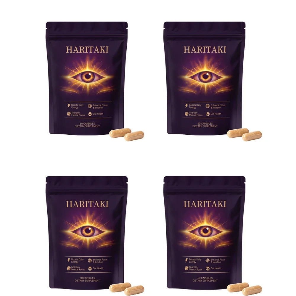 Haritaki Fruit Powder Capsules 60ct – Terminalia Chebula Herbal Supplement Qst 4 bottles 240 pieces