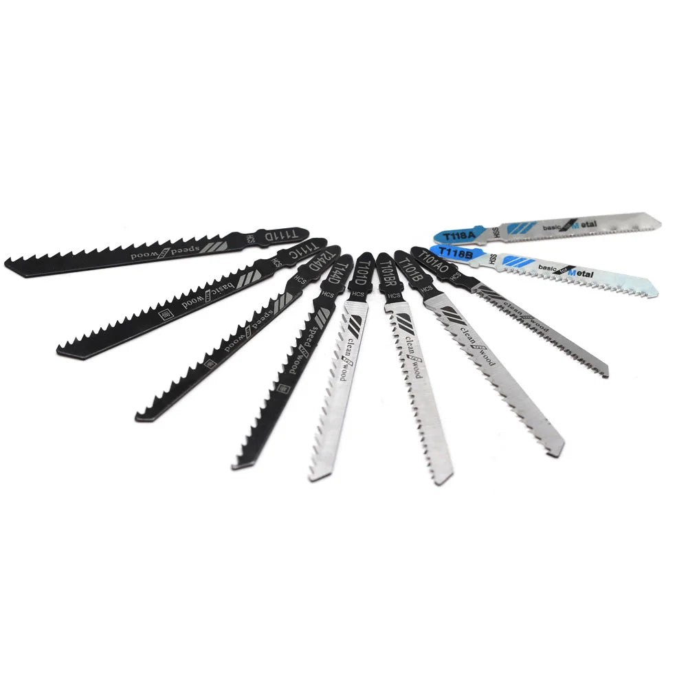 10-Pc High Carbon Steel Jigsaw Blades – Multi-Purpose Jigsaw Saw Blades Qme