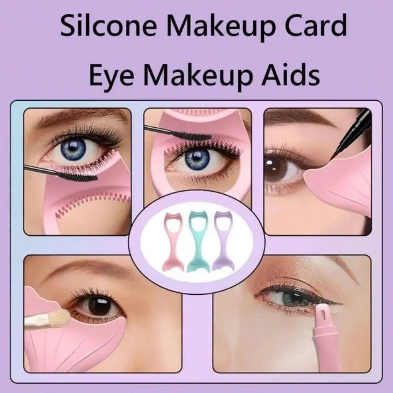 Winged Eyeliner Stencil & Mascara Shield | Reusable Silicone Eyeliner Stencil Tool Qme