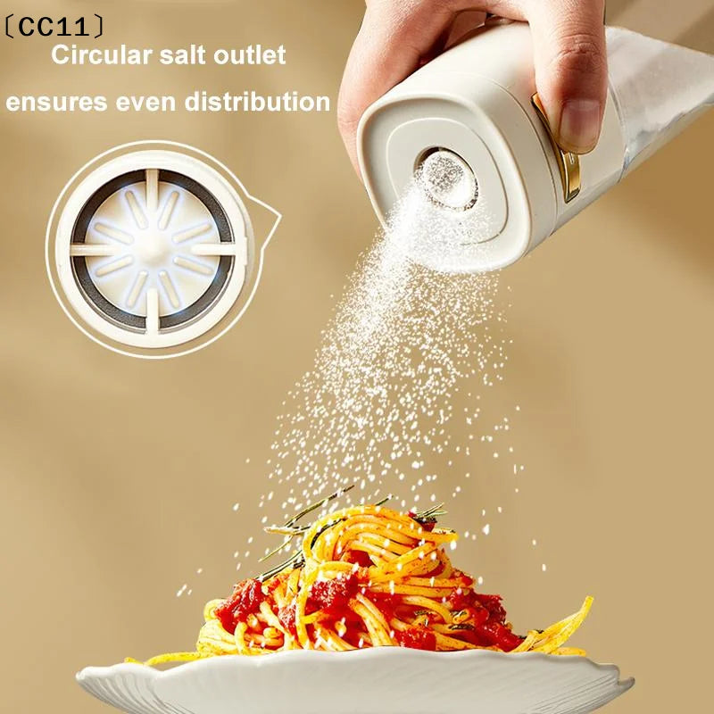 Glass Quantitative Seasoning Jar | Press-Type Salt Dispenser Seasoning Dispenser Jar Qme