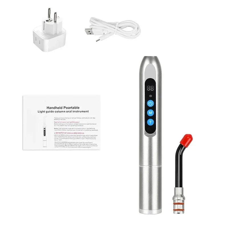 Vilnason Red Light Therapy Wand 660nm 850nm – Face & Body Light Therapy Wand Qst EU Plug No Box