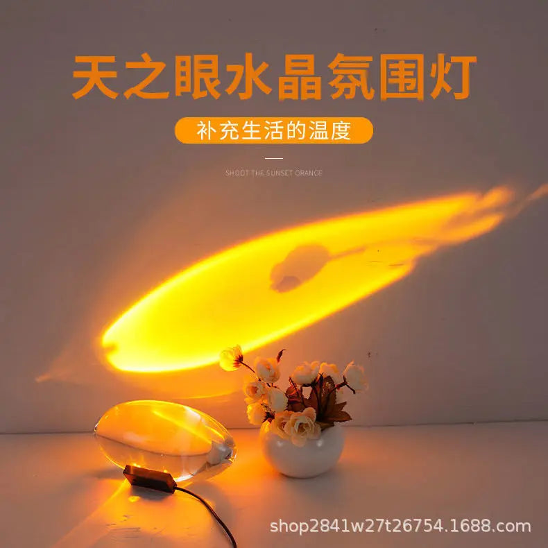 Sunset Projection LED Night Light – Acrylic USB Bedside Lamp LED Night Light Qme