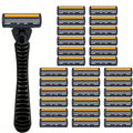 Manual Triple Blade Safety Razor Replacement Blades – 3 Pack Razor Replacement Blades Qme 30 blade heads