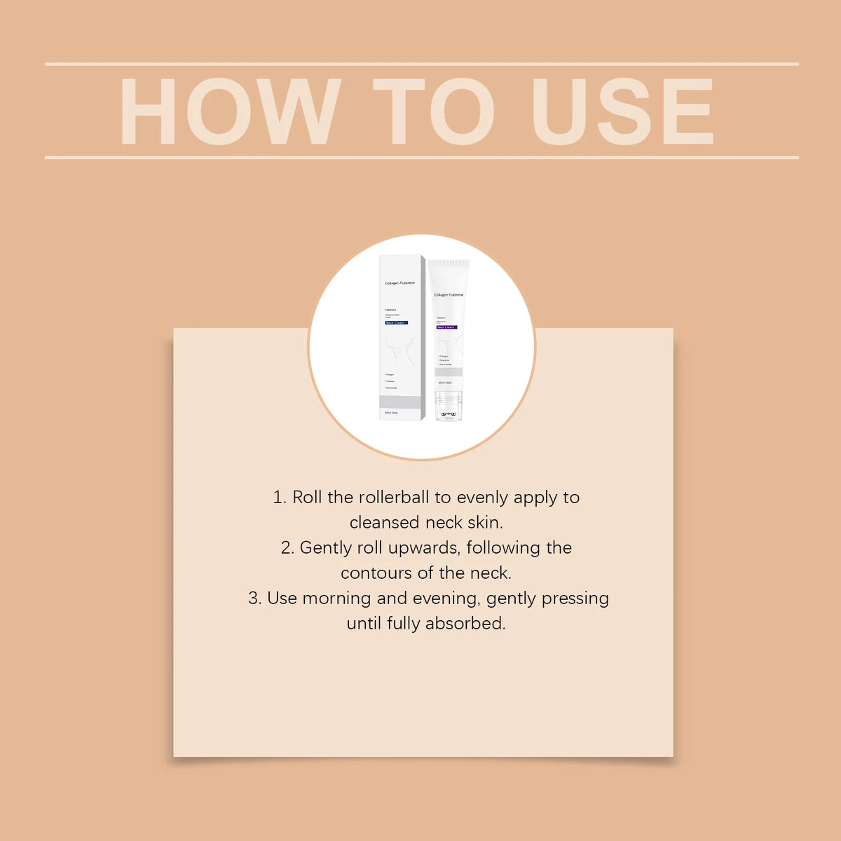 Collagen Neck Cream Roller – Moisturizing & Firming 50g Neck Cream Qst