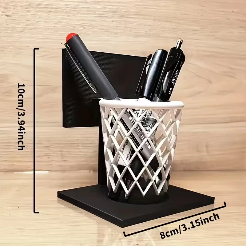 Basketball Hoop Pen Holder Desktop Organizer with Base Desktop Pen Holder Qst