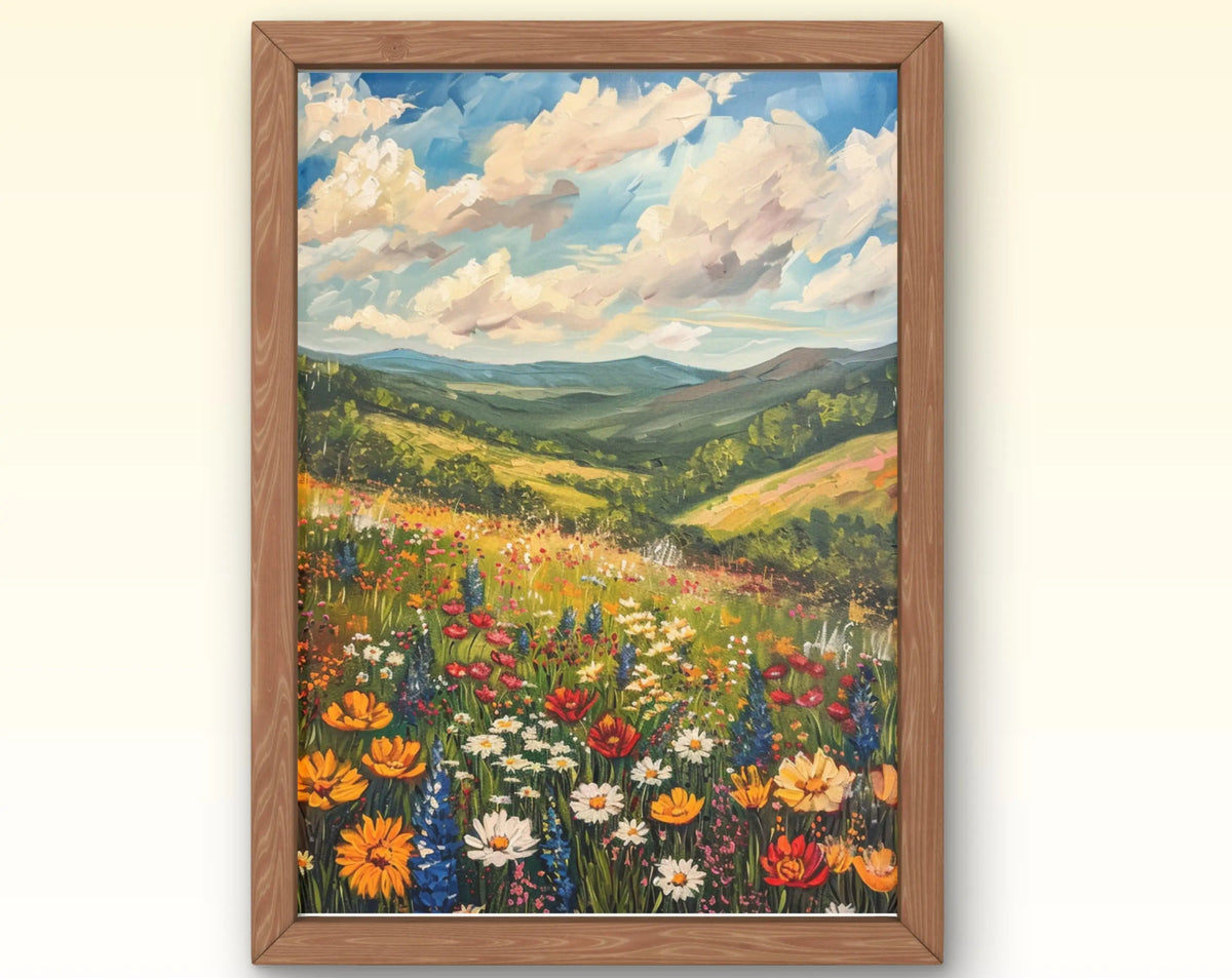 European Rural Scenery Canvas Print – Floral Wall Art Canvas Wall Art Qst 18 20x30cm Unframed