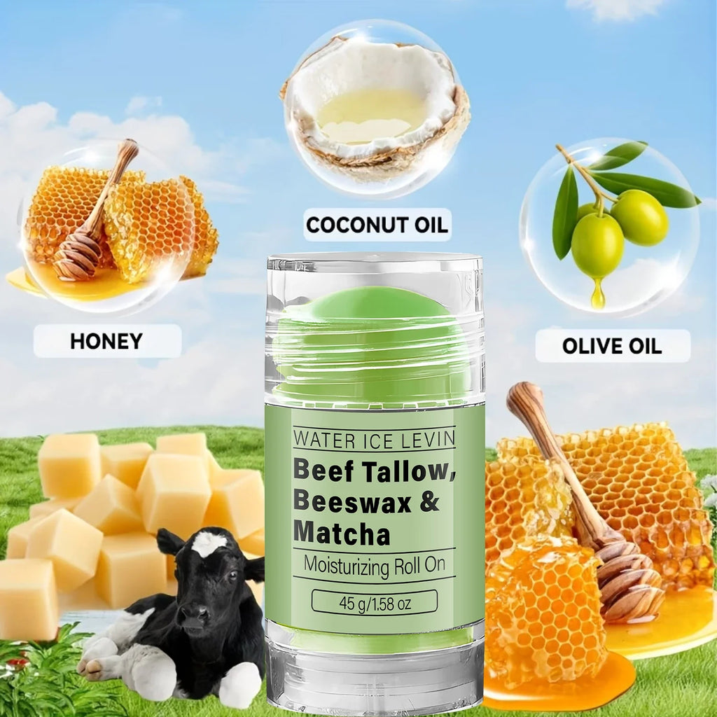 Collagen Matcha Tallow & Beeswax Moisturizing Balm Roll-On Moisturizing Balm Qme