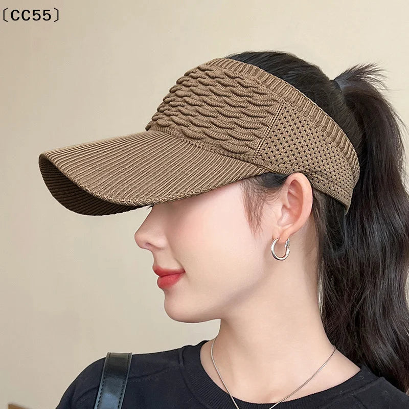 Women's Open Top UV Sun Visor Cap – Summer Beach Hat Sun Visor Cap Qst