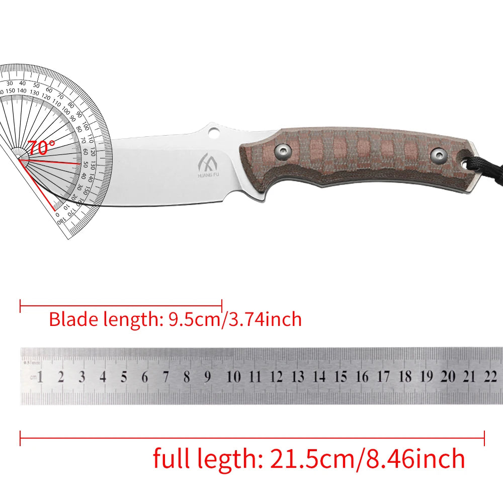 Fixed Blade Outdoor Knife – Steel Camping & Hiking Multi Tool Fixed Blade Knife Qst