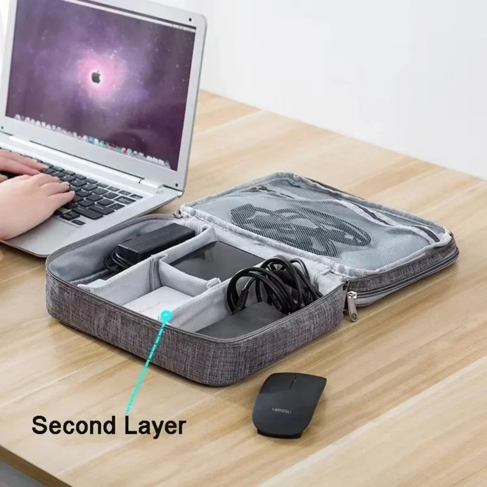Waterproof Travel Cable Organizer Bag | Oxford Storage Case Cable Organizer Bag Qme