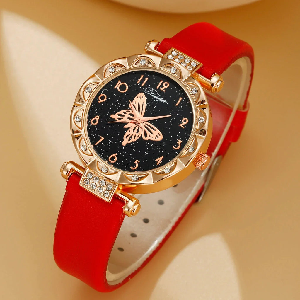 Women's Minimalist Butterfly Digital Quartz Watch | Alloy Case Digital Quartz Watch Qme