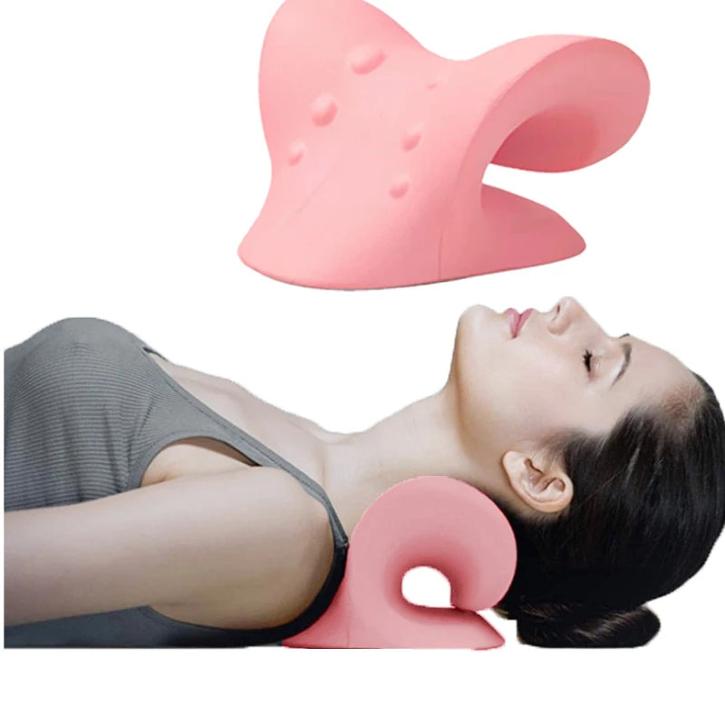 Neck Shoulder Relaxer – Ergonomic Cervical Stretch Massage Pillow Neck Massage Pillow Qst Gold