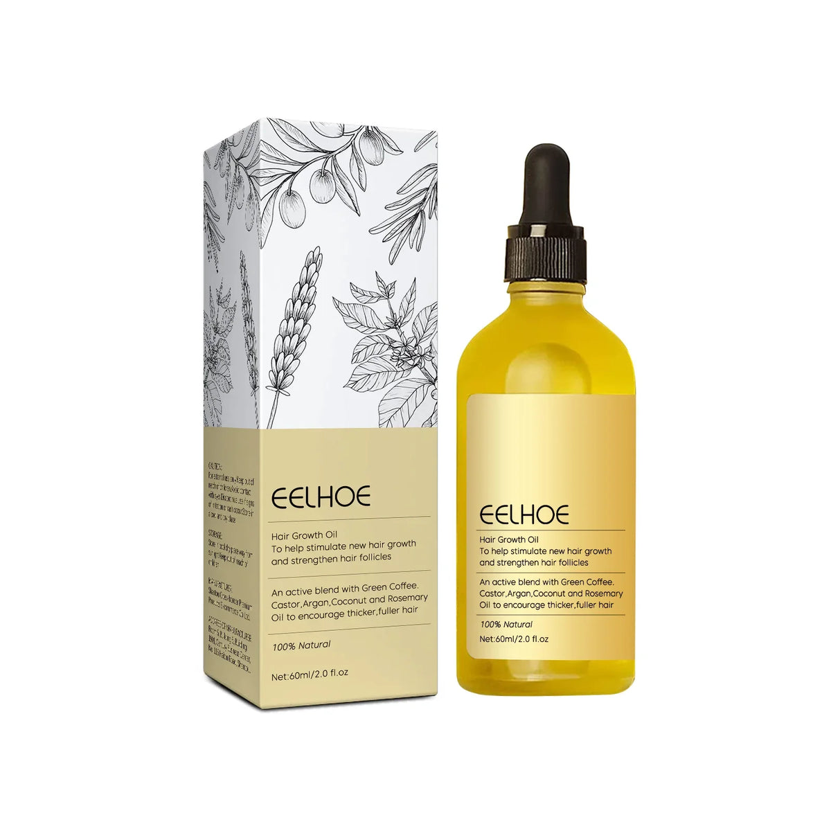 EELHOE Hair Growth Essence Oil – Scalp Nourishing Serum 60ml Hair Growth Serum Qst