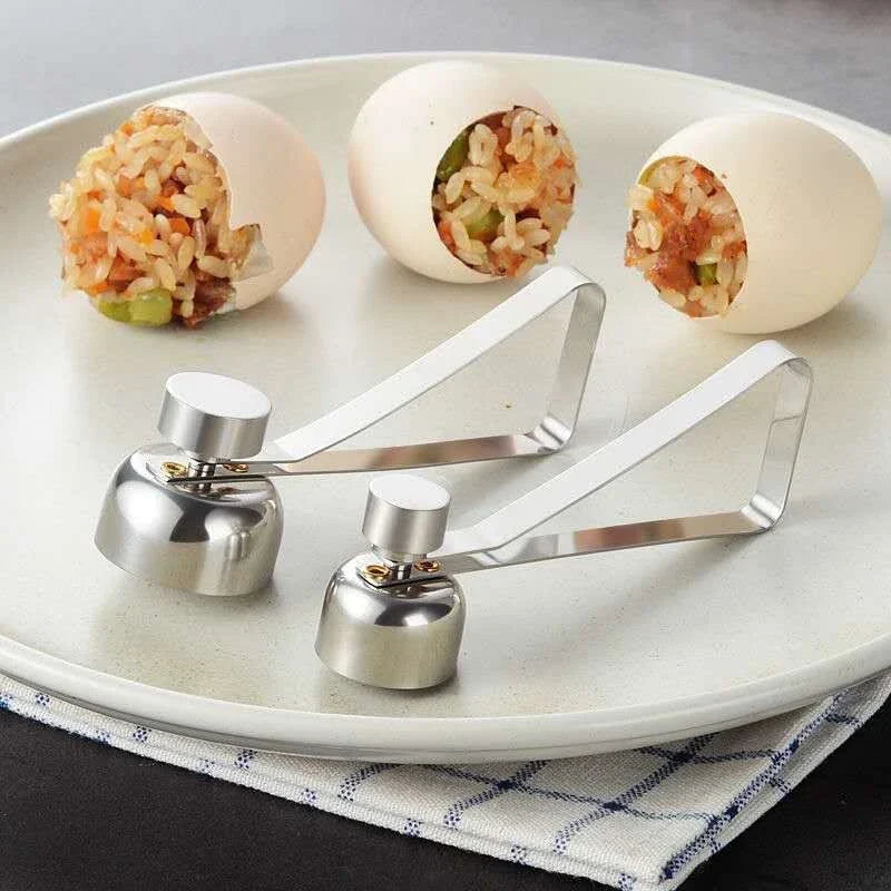 Stainless Steel Egg Topper Cutter & Shell Opener Egg Topper Cutter Qme
