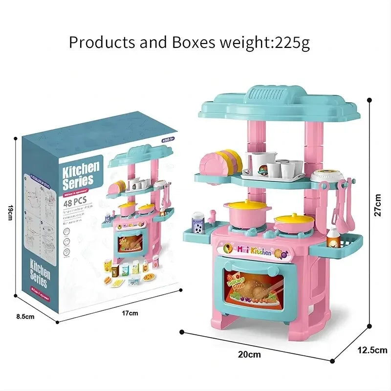 Mini Kitchen Play Set DIY Simulated Cooking Toy for Kids Kids Kitchen Play Set Qme
