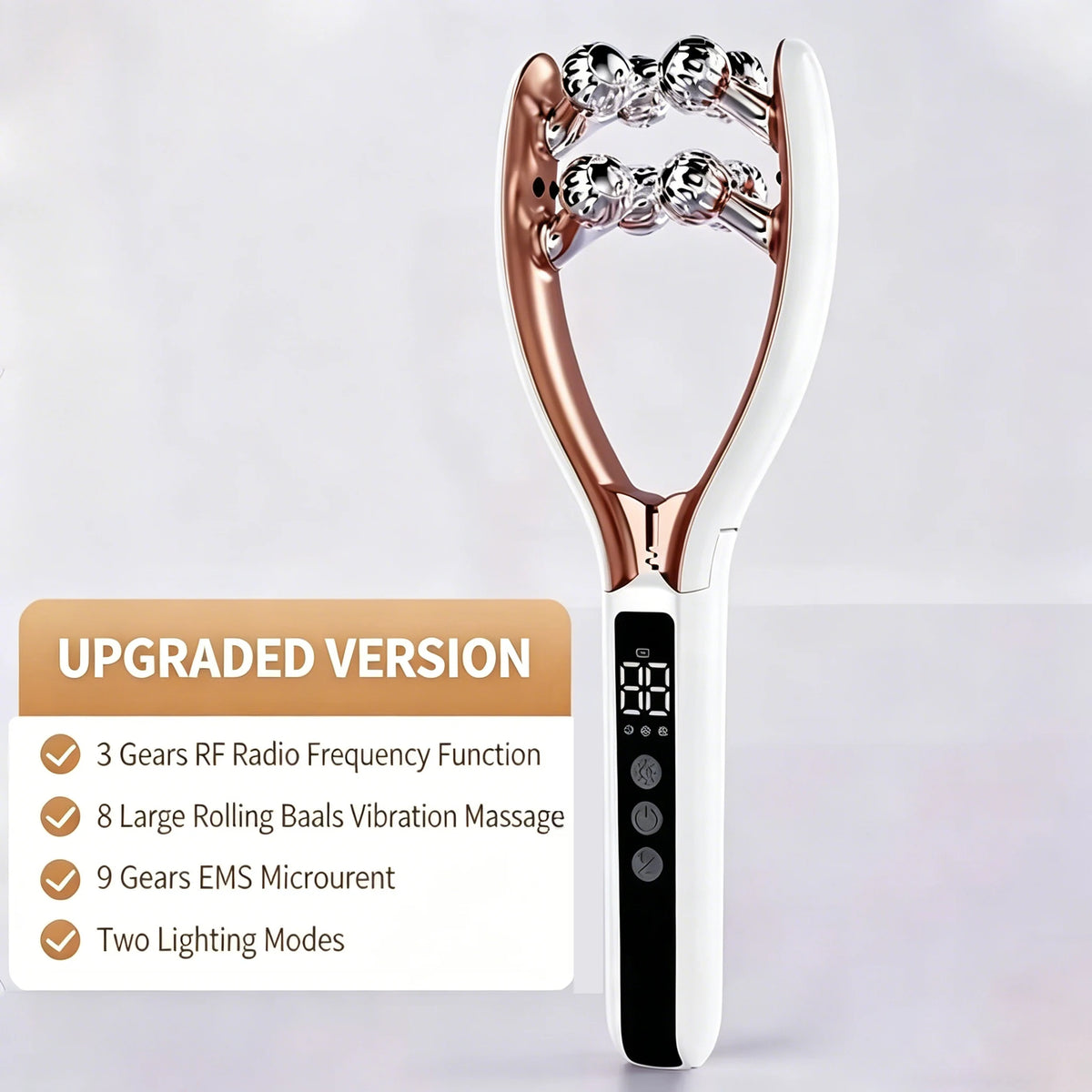 RF EMS Microcurrent Face Roller – Lifting & Firming Device Facial Massager Device Qst Upgraded