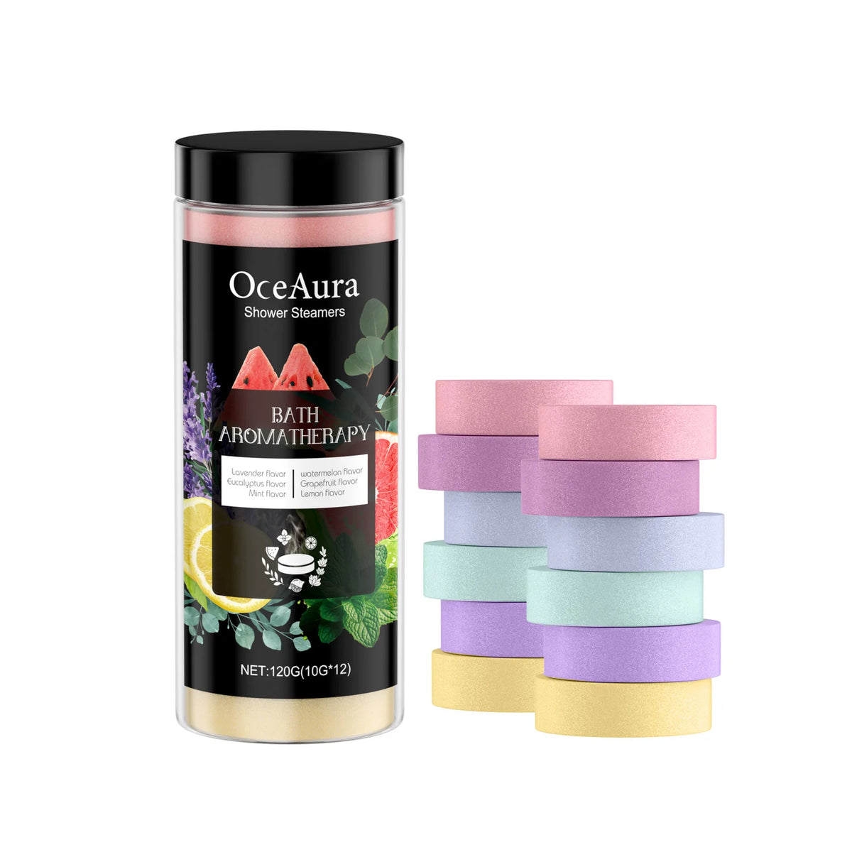 OceAura Shower Steamers 12 Pack – Aromatherapy Spa Gift Set Shower Steamers Qst 1 BOX 155g