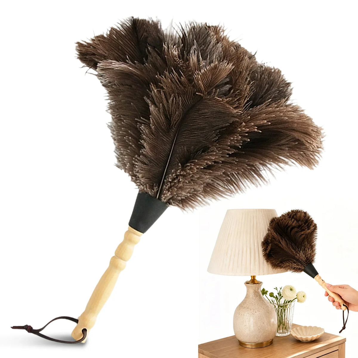 Microfiber Electrostatic Feather Duster – Multifunction Home Microfiber Feather Duster Qme One Size