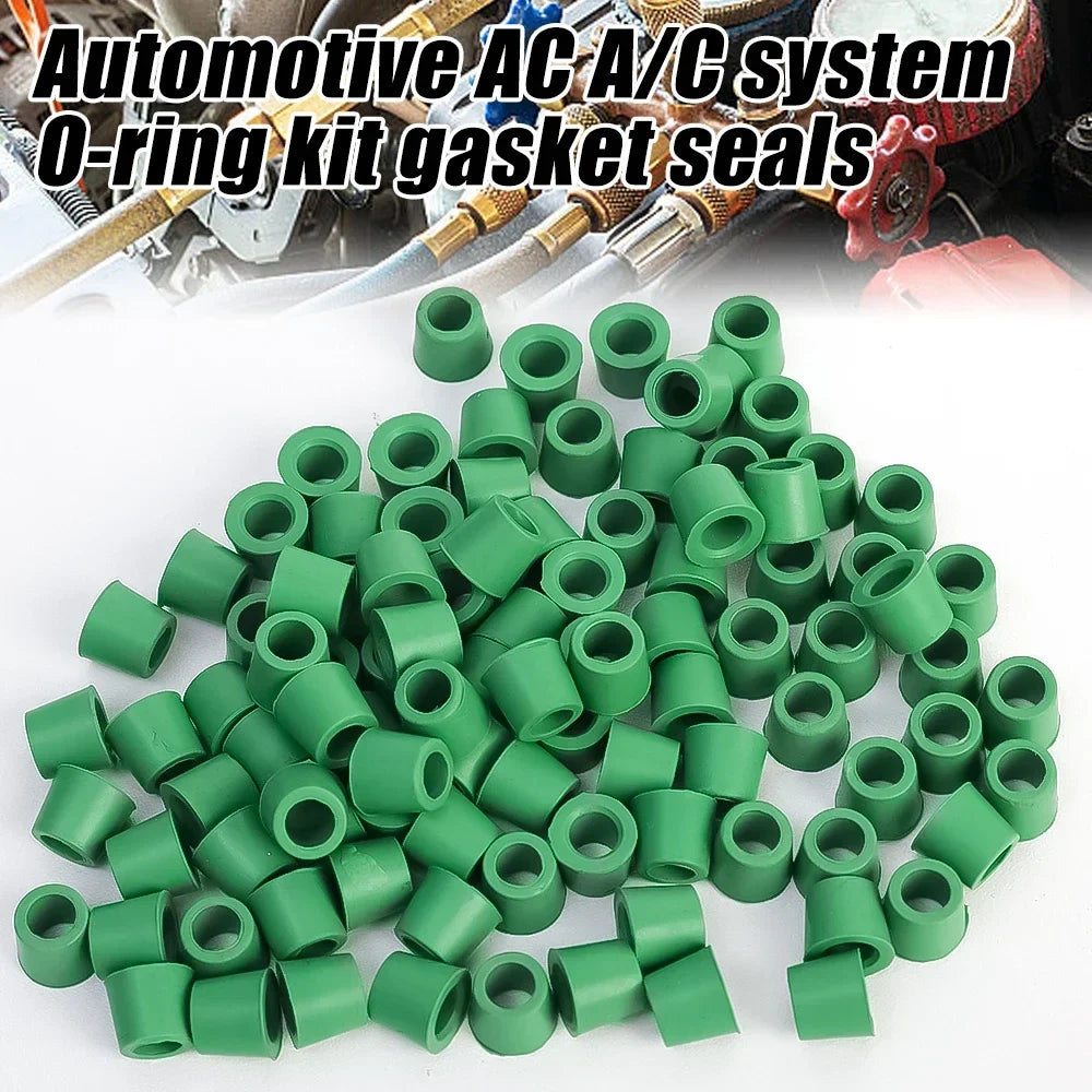 AC Manifold 1/4" Charging Hose Valve Gasket O-Ring Kit AC Seal Repair Kit Qme