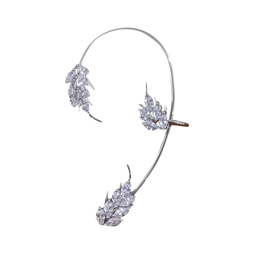 Luxury Irregular Leaf Clip-On Statement Earrings | Alloy Statement Earrings Qme