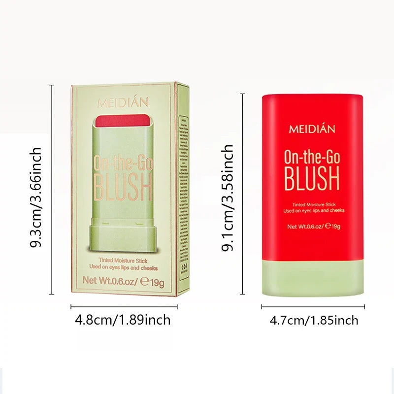 Qme Waterproof Powder Blush Stick – Vibrant, Long-Lasting Powder Blush Stick Qme