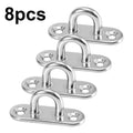 Heavy Duty Corrosion Resistant U-Hook Eye Plates – 4 Pack Eye Plate Hook Set Qme 8pcs