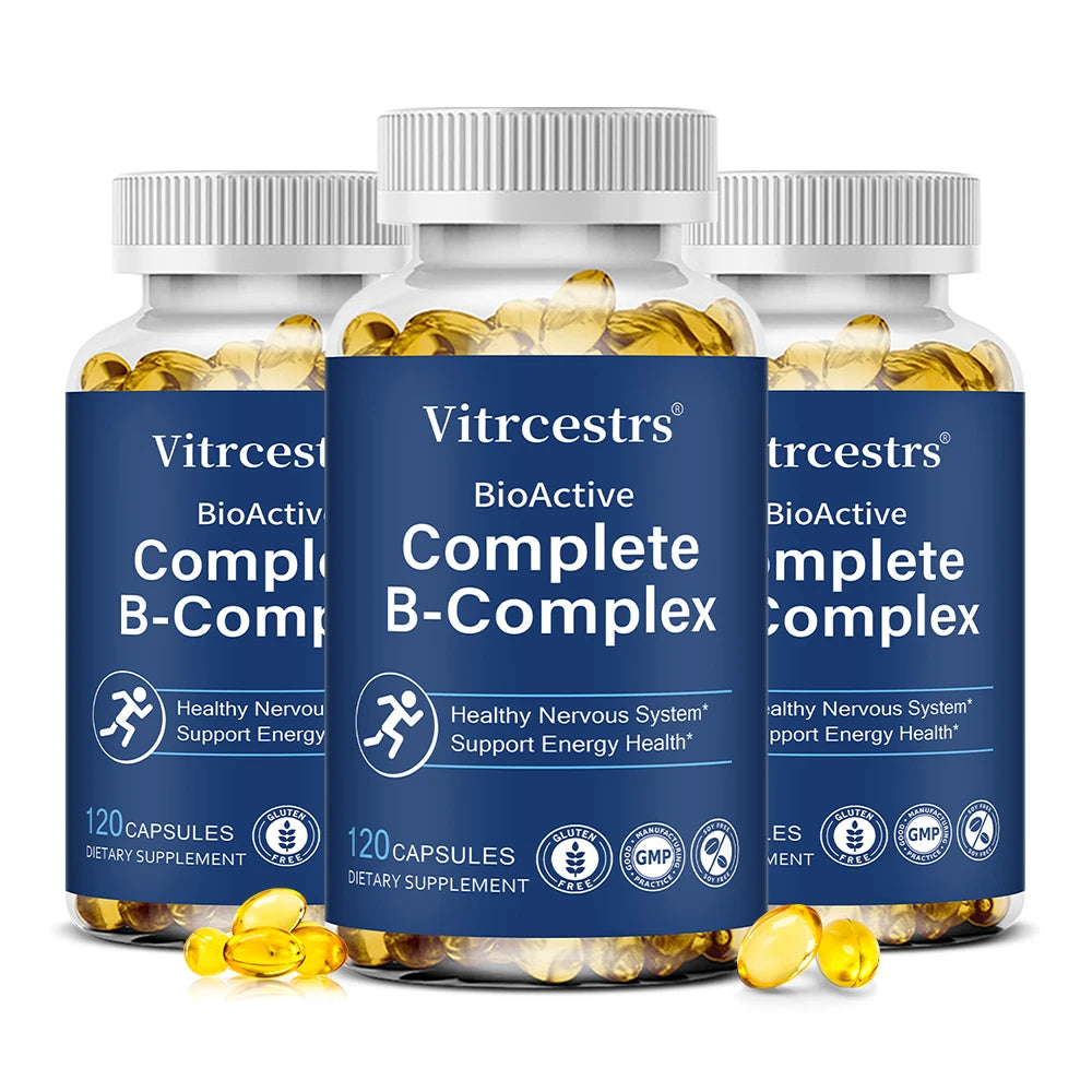 ZENVITALIZE Vitamin B Complex Capsules B1 B2 B6 B12 120ct Vitamin B Supplement Qst 120 count-3 bottle