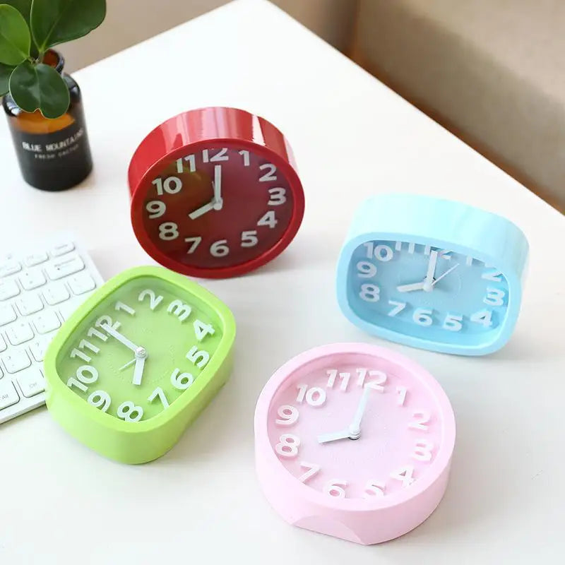 Creative Quartz Alarm Clock Desktop Ornament | Silent Clock Desktop Alarm Clock Qme