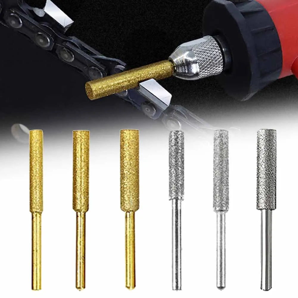6-Piece Chainsaw Sharpening Stone File Set – 4.0/4.8/5.5mm Chainsaw Sharpening File Qme Default Title