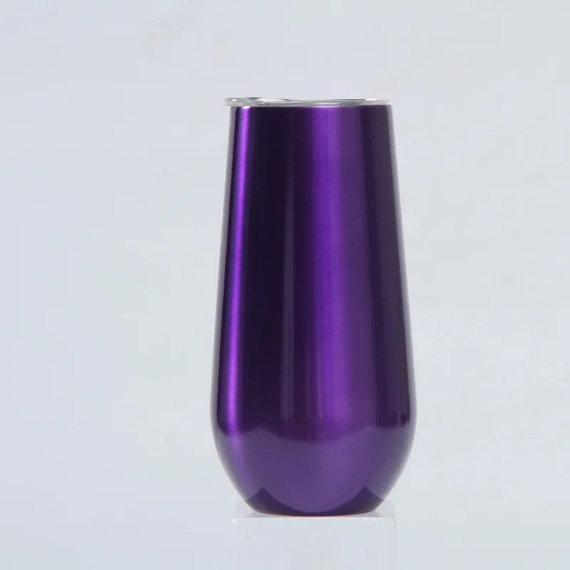 Swig Egg-Shaped Insulated Tumbler 6oz 12oz Vacuum Cup Insulated Tumbler Qst 6oz 4 sliver logo