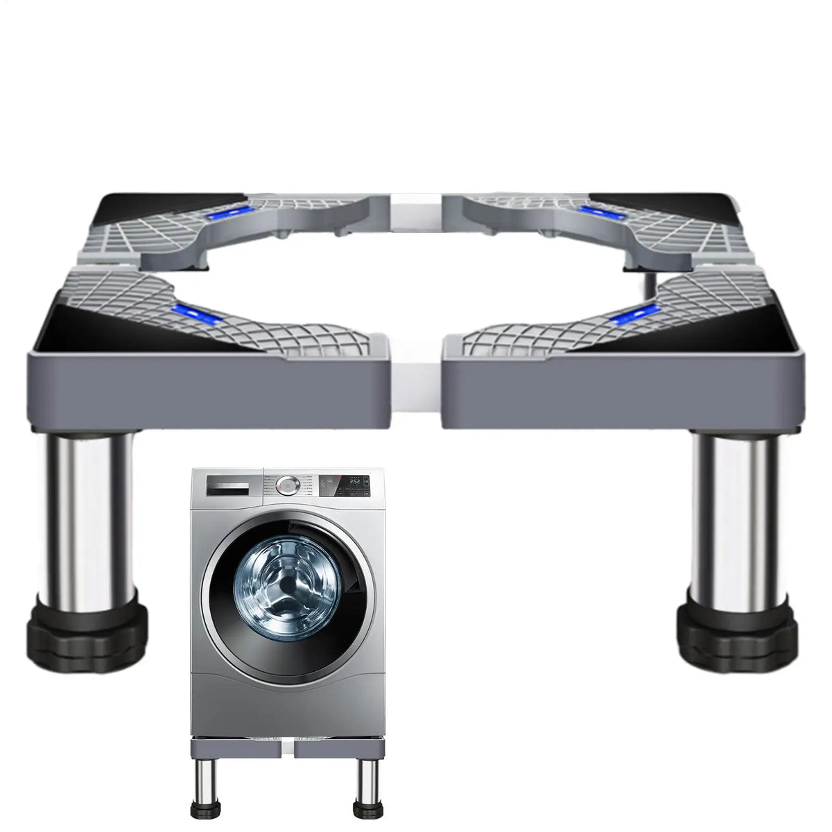 Stainless Steel Washer Dryer Pedestal Stand – Adjustable Riser Appliance Pedestal Stand Qst
