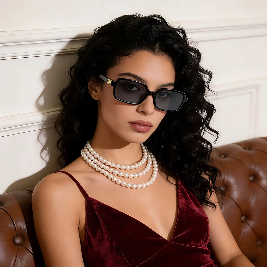 VOPHA S20 Rectangle Vintage Sunglasses UV400 Women & Men Fashion Sunglasses Qst