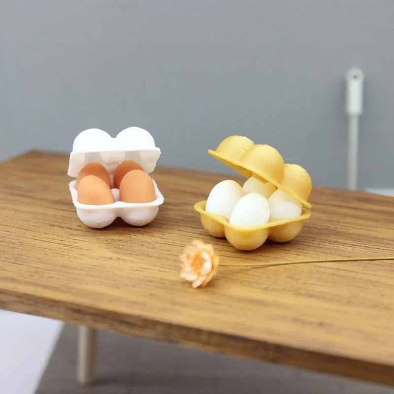 1:12 Miniature Egg Tray Dollhouse Kitchen Food Accessory Dollhouse Miniature Qme