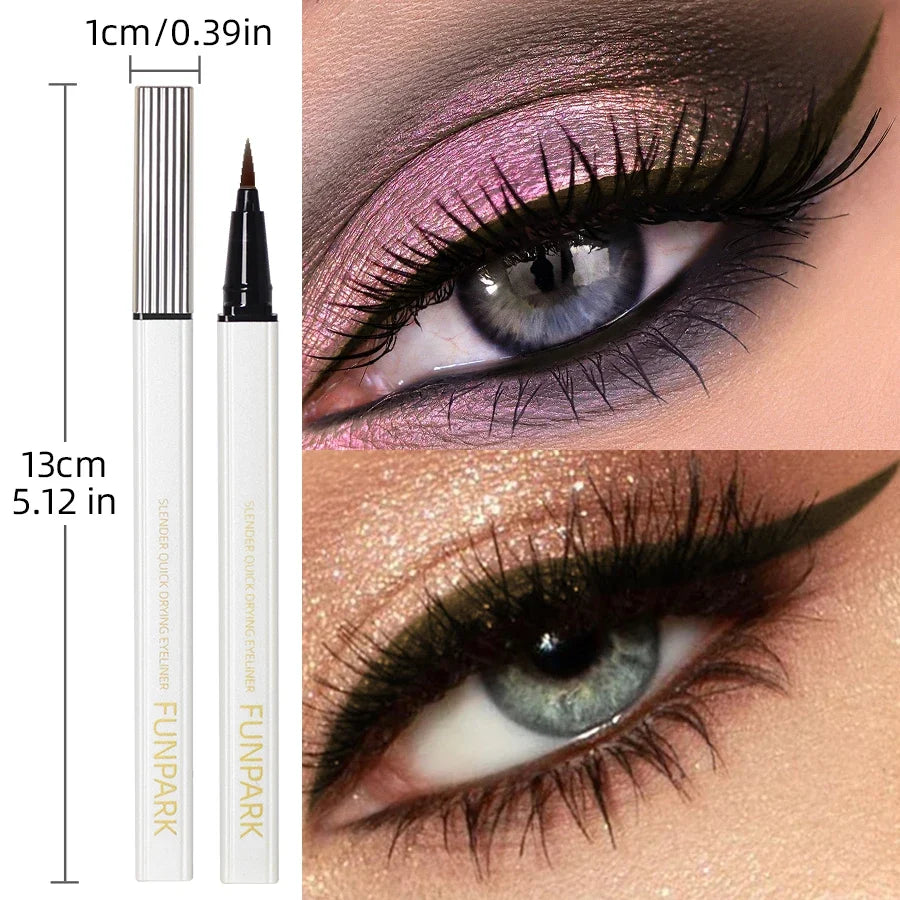 Women's Brown Liquid Eyeliner – Waterproof Long-Lasting Liner Liquid Eyeliner Qme