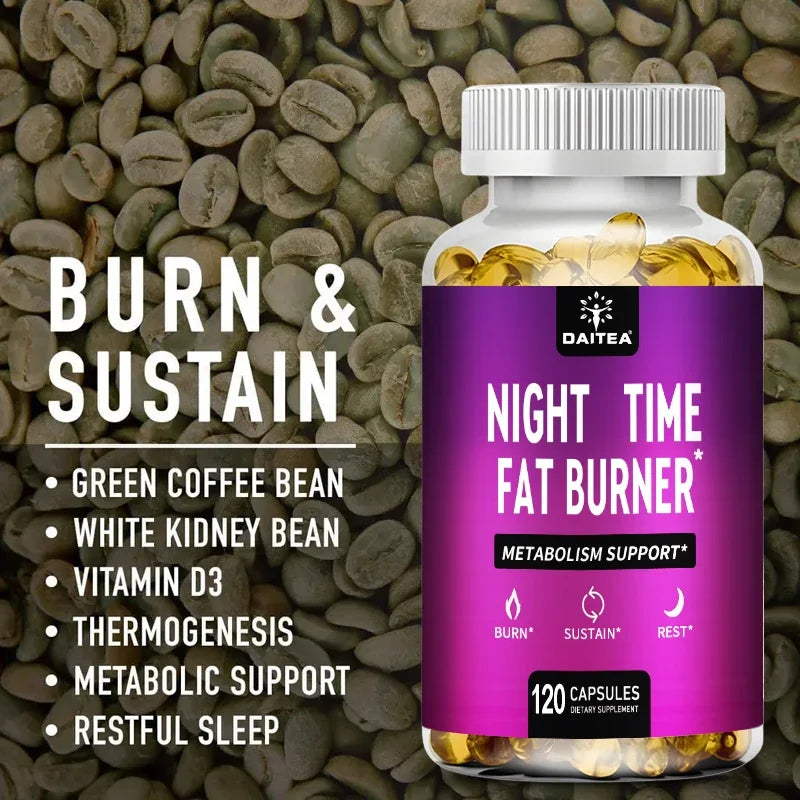 Nighttime Fat Burner – Carb Blocker & Metabolism Capsules Weight Management Supplement Qst
