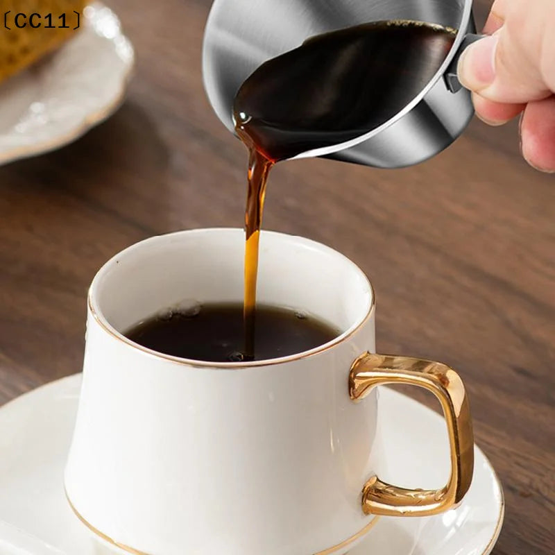 Stainless Steel Espresso Measuring Cup with Scale & Milk Spoon Espresso Measuring Cup Qme
