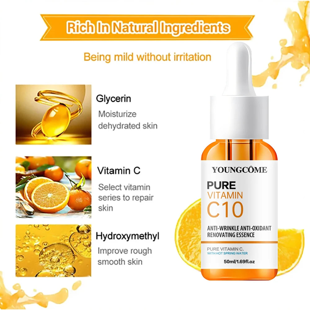 Vitamin C & Hyaluronic Acid Brightening Face Serum | REAROYA Brightening Face Serum Qst