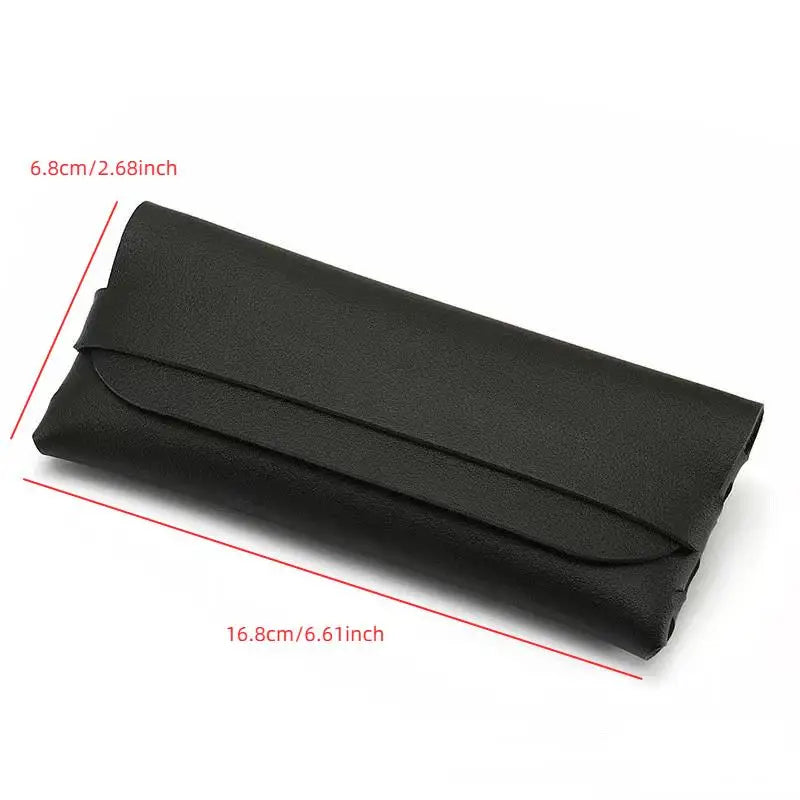 PU Leather Soft Glasses Case – Unisex Eyewear Travel Bag Eyeglass Case Qst A