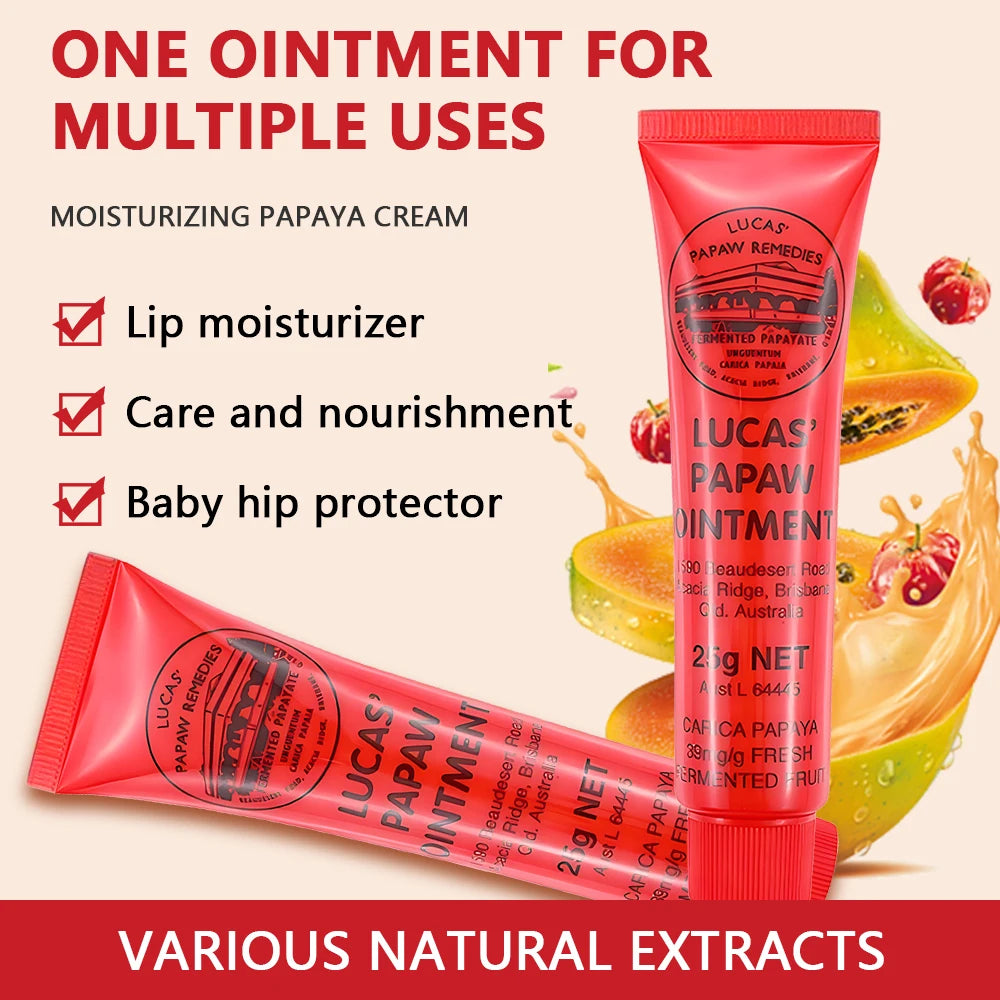 Lucas Papaw Ointment Lip Balm – Hydrating Multifunctional Cream Lip Balm & Moisturizer Qst