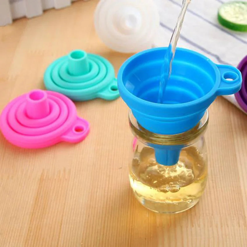 Food Grade Silicone Folding Funnel – Portable & Multi-Purpose Silicone Kitchen Funnel Qme
