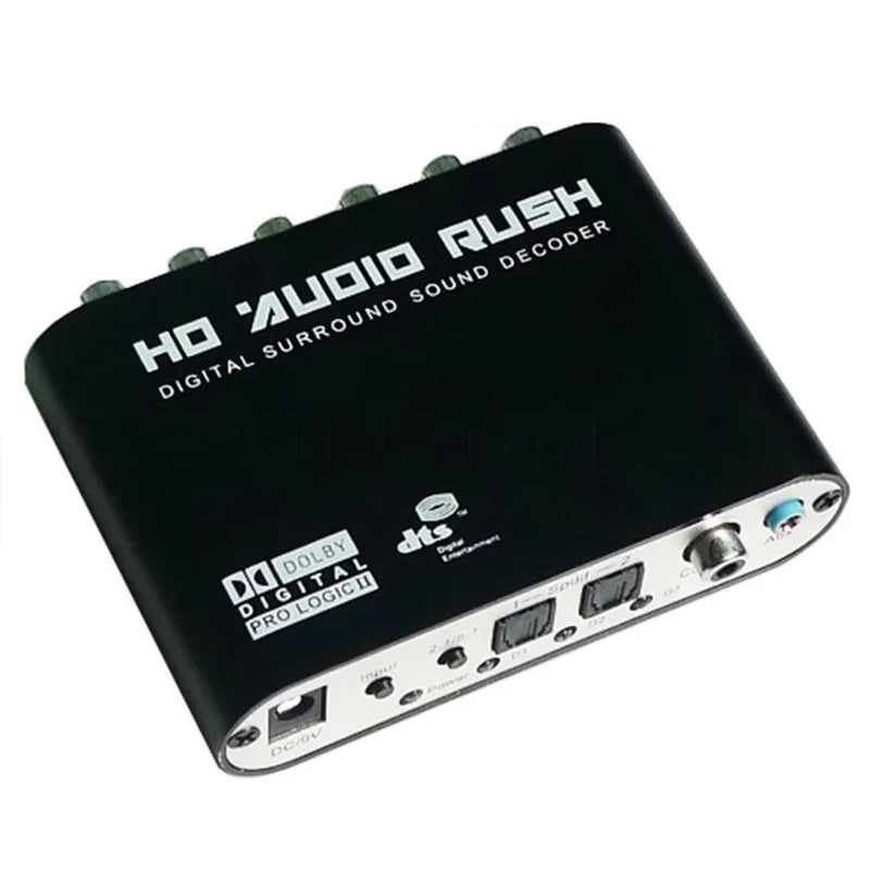 DTS AC3 Digital to Analog Audio Converter 5.1 Channel Decoder Audio Decoder Converter Qme