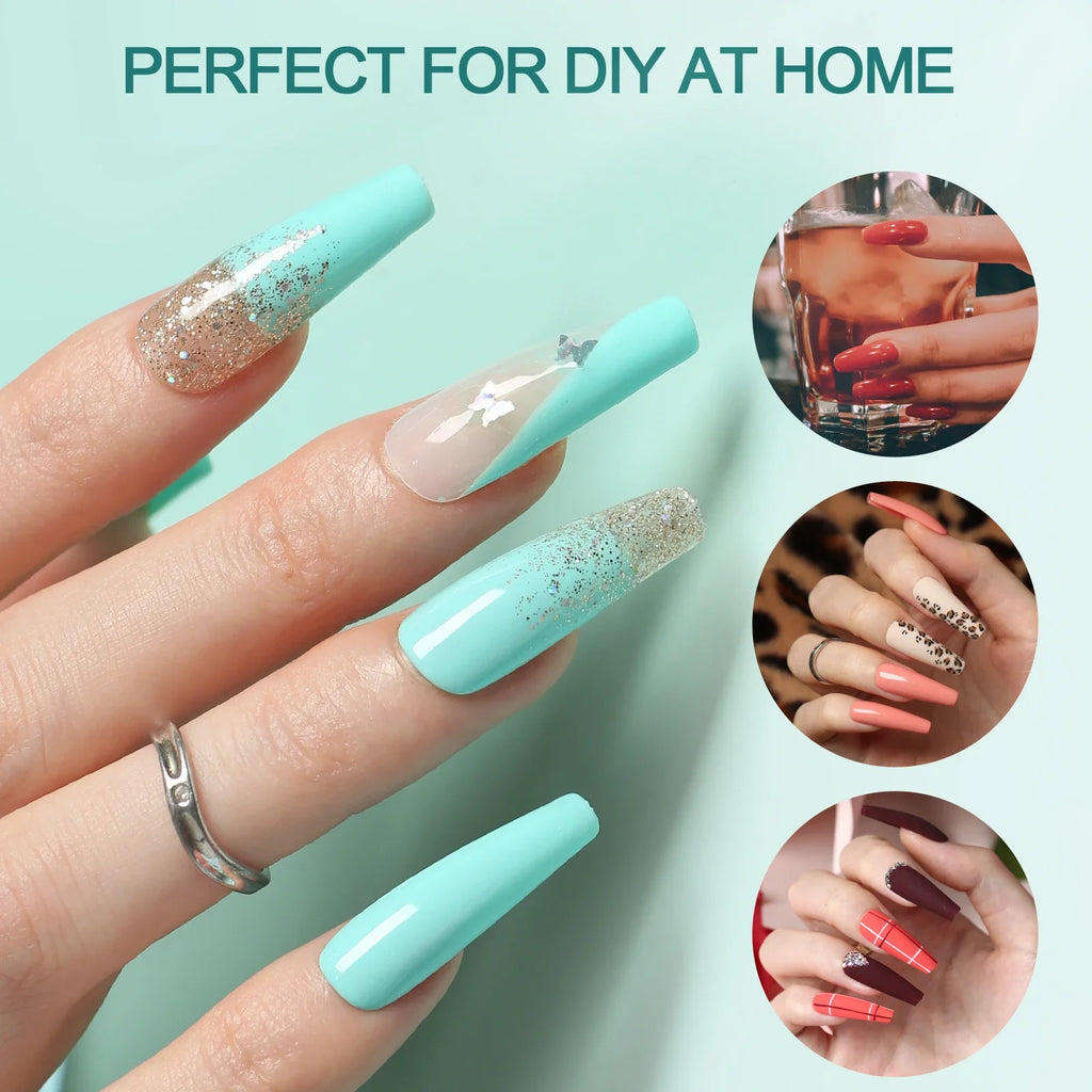 Nailpop Clear Acrylic False Nail Tips 120pcs – 12 Sizes, Reusable False Nail Tips Qme