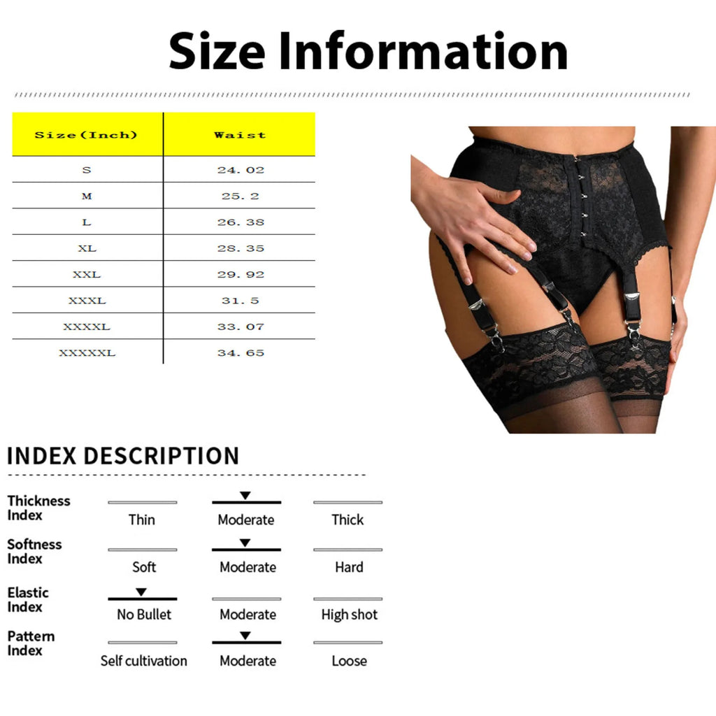 Mesh Lace Suspender Belt & Garter Set – Adjustable Straps Lace Garter Set Qme