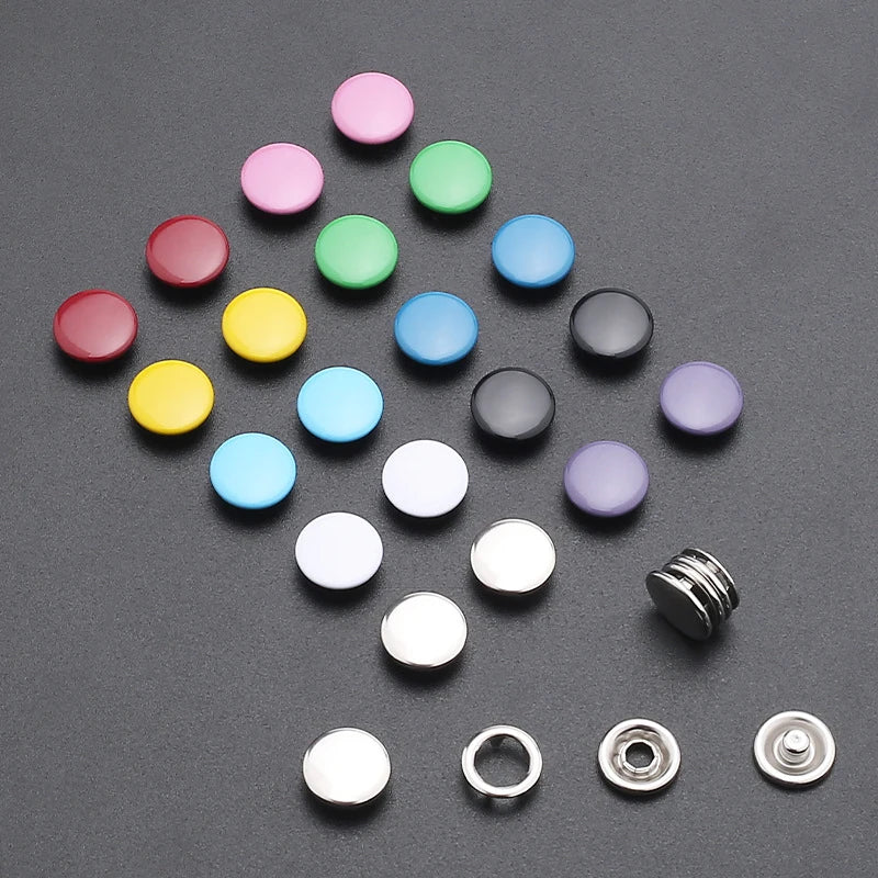 50-Set Metal Snap Buttons with Plier Tool – DIY Sewing Kit Snap Button Sewing Kit Qst