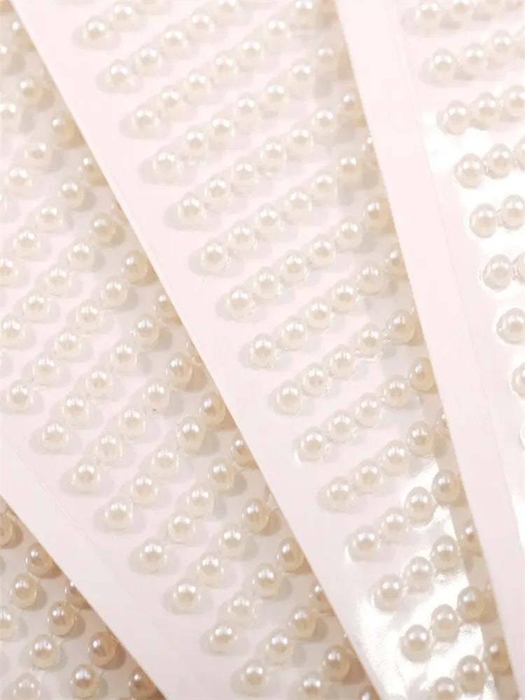 3D Pearl Face Jewels Body Stickers – Self-Adhesive Sheet | Qme Face & Body Gems Qme