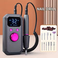 Qme Electric Nail Drill – HD Display & Multi-Head | Portable Electric Nail Drill Qme black