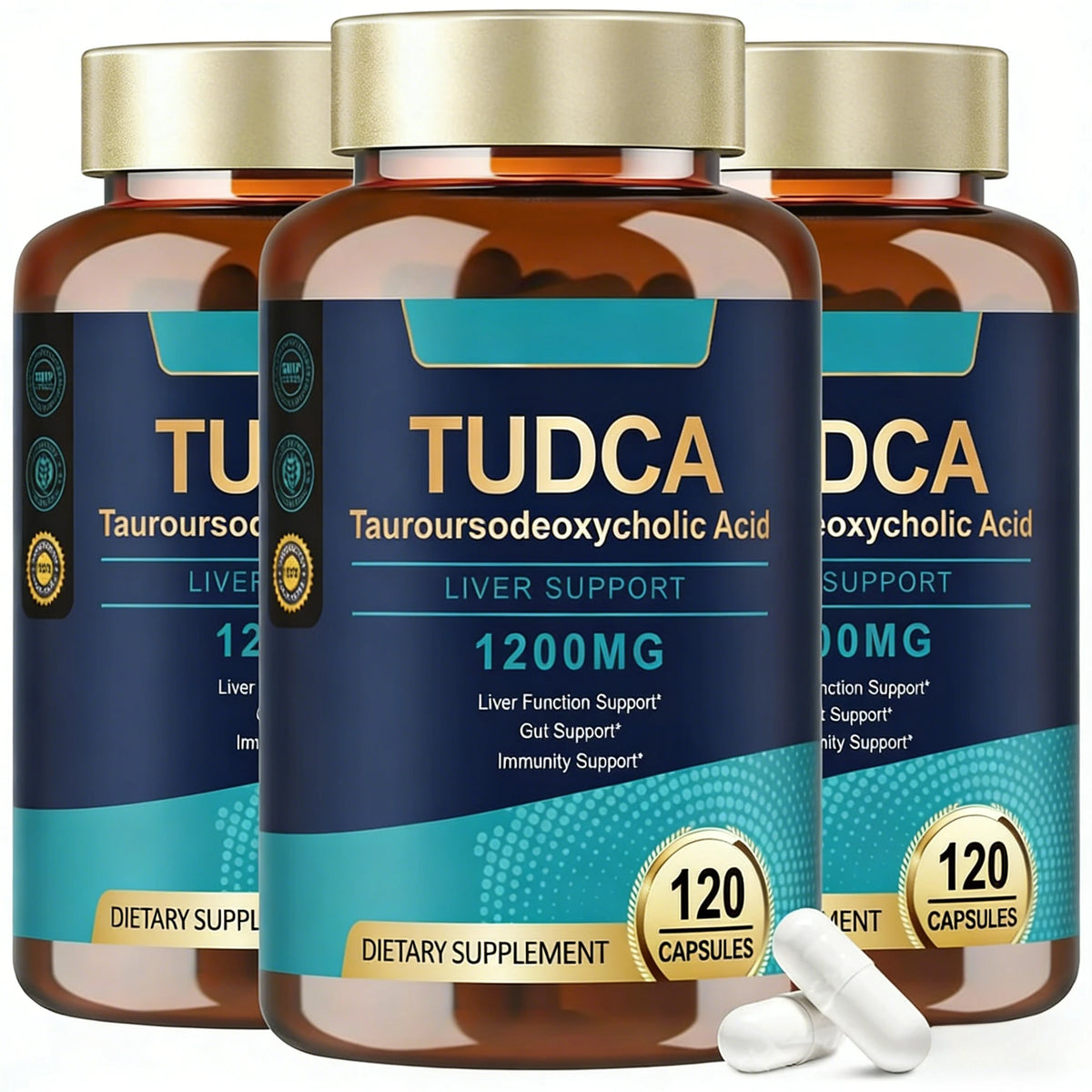 TUDCA Bile Salts 120 Capsules – Vegan Liver Support Supplement Liver Support Supplement Qst 360 Count(Pack of 3)