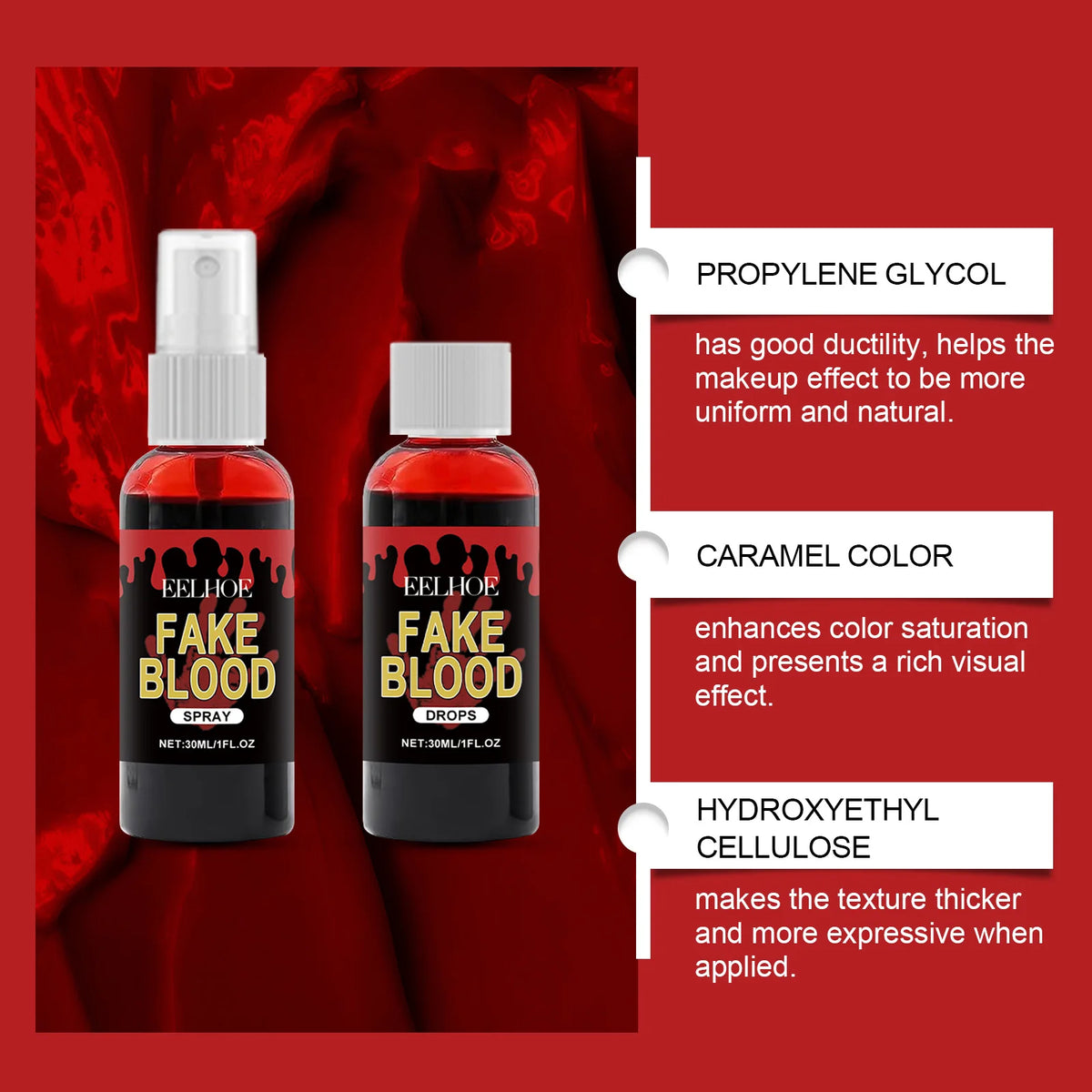 Halloween Fake Blood Set – Special Effects Body Paint Makeup Special Effects Makeup Qst